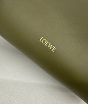 LOEWE 25S MADRID BAG 28 IN OLIVE GREEN CALFSKIN GOLD HARDWARE