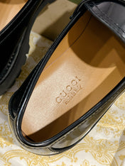 GG LOAFER WITH HORSEBIT GLOSSY BLACK CALFSKIN