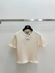 PRADA 26S SHORT-SLEEVE KNIT TOP 1017