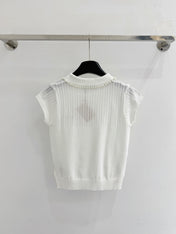MIUMIU 26S SHORT-SLEEVED KNIT POLO SHIRT STYLE 1073