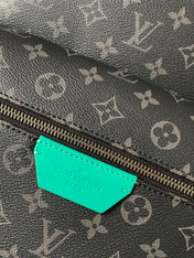 LV 25S DISCOVERY PM BACKPACK 38 IN BLACK AQUA MONOGRAM ECLIPSE CANVAS AND CALFSKIN