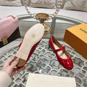 MARY JANE SHOES IN CHERRY RED PATENT CALFSKIN