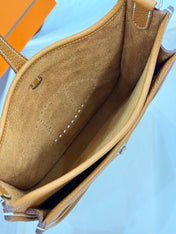HM 26S EVELYNE BAG 23MM IN ORANGE BROWN GRAINED CALFSKIN