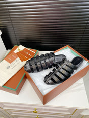 LP KAEDE SANDALS BLACK CALFSKIN