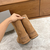 BALENCIAGA 25S ALASKA ANKLE BOOTS IN LIGHT BROWN SUEDE