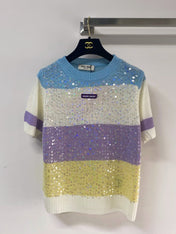 MIUMIU 26S SHORT-SLEEVED SWEATER STYLE 1128