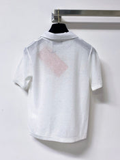 MIUMIU 26S RUFFLED COLLAR POLO SHIRT 1153