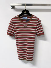 PRADA 26S SHORT-SLEEVE KNIT SWEATER STYLE 955