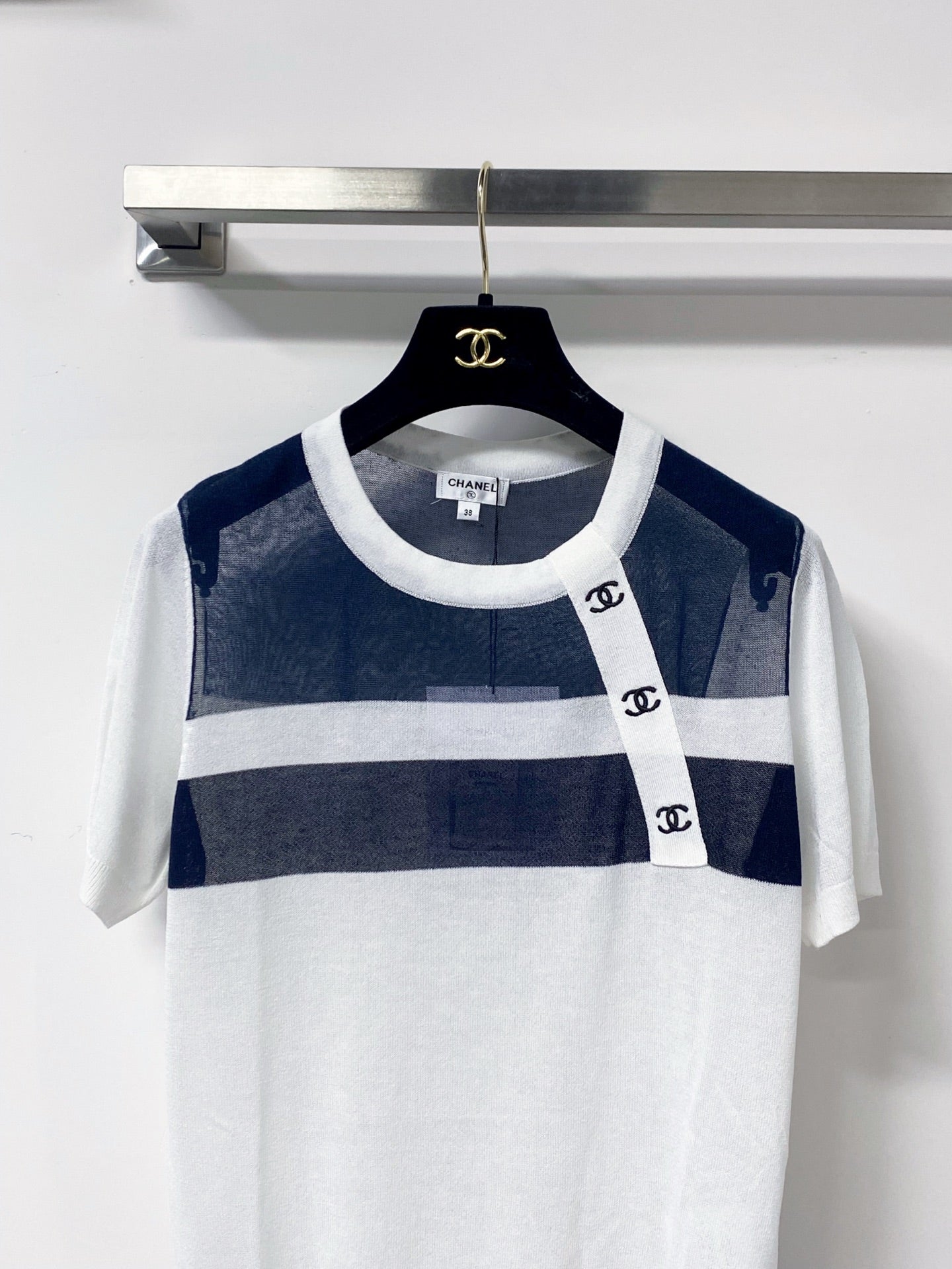 CHANEL 26S SHORT-SLEEVE KNIT TOP 1299