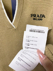 PRADA 26S SHORT-SLEEVE KNIT TOP STYLE 947
