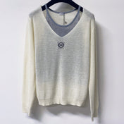 LOEWE 26S LAYERED V-NECK KNITTED SWEATER 566