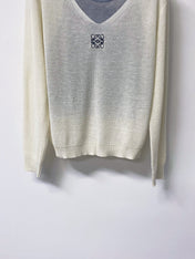 LOEWE 26S LAYERED V-NECK KNITTED SWEATER 566
