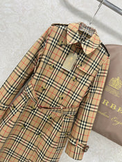 BURBERRY PLAID TRENCH COAT 275085
