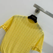 GUCCI 26S SHORT-SLEEVE CABLE-KNIT SWEATER 376