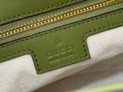 73 SMALL BUCKET BAG 20 IN GREEN SOFT SUEDE AND CALFSKIN