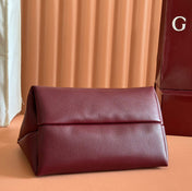 MEDIUM SOFTBIT MAXI SHOULDER BAG 27.5 IN ROSSO ANCORA RED GRAINY LAMBSKIN