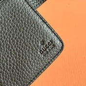 GG 25S MARMONT WALLET 13 IN BLACK CALFSKIN GOLD HARDWARE