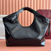 GUCCI 26S GIGLIO LARGE TOTE BAG 60 IN BLACK SHINY CALFSKIN