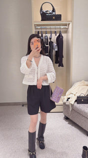 CHANEL 25S OPEN-KNIT CARDIGAN 617