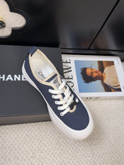 TRAINERS SHOES IN NAVY BLUE FABRIC