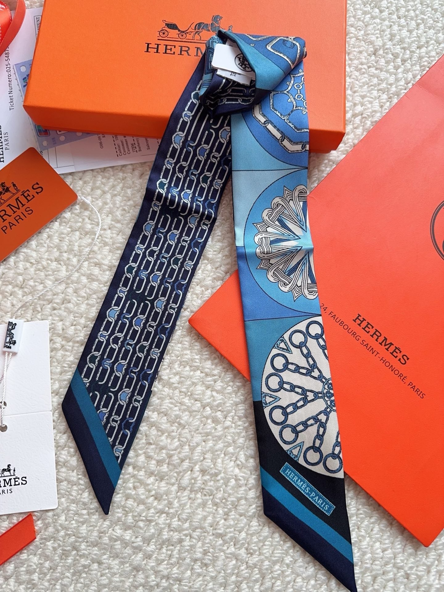 HERMES 26S SCARF 86 IN SILK 309604