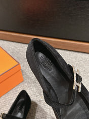 JANE BALLET FLAT BLACK VELVET