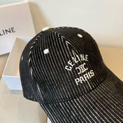 BASEBALL CAP MODEL 650190 IN BLACK CORDUROY