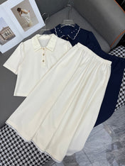 ELEGANT SET – TOP WITH FLOWY A-LINE SKIRT