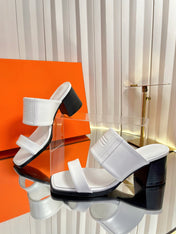 HM 26S MONICA 60 SANDAL IN WHITE CALFSKIN