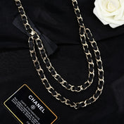 CHANEL 25S CHAIN BELT IN BLACK CALFSKIN 610547