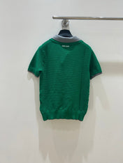 MIUMIU SHORT-SLEEVE KNIT POLO SHIRT STYLE 202