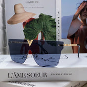 SQUARE SUNGLASS 581372 IN GOLD METAL GREY LENSES