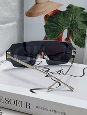 ANGULAR VISOR SUNGLASSES 575795 IN METAL