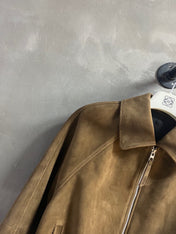 Loewe 2025 Leather Jacket Khaki Brown Cashmere