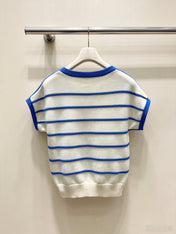 LOEWE 26S STRIPED SHORT-SLEEVE KNITTED SWEATER 552
