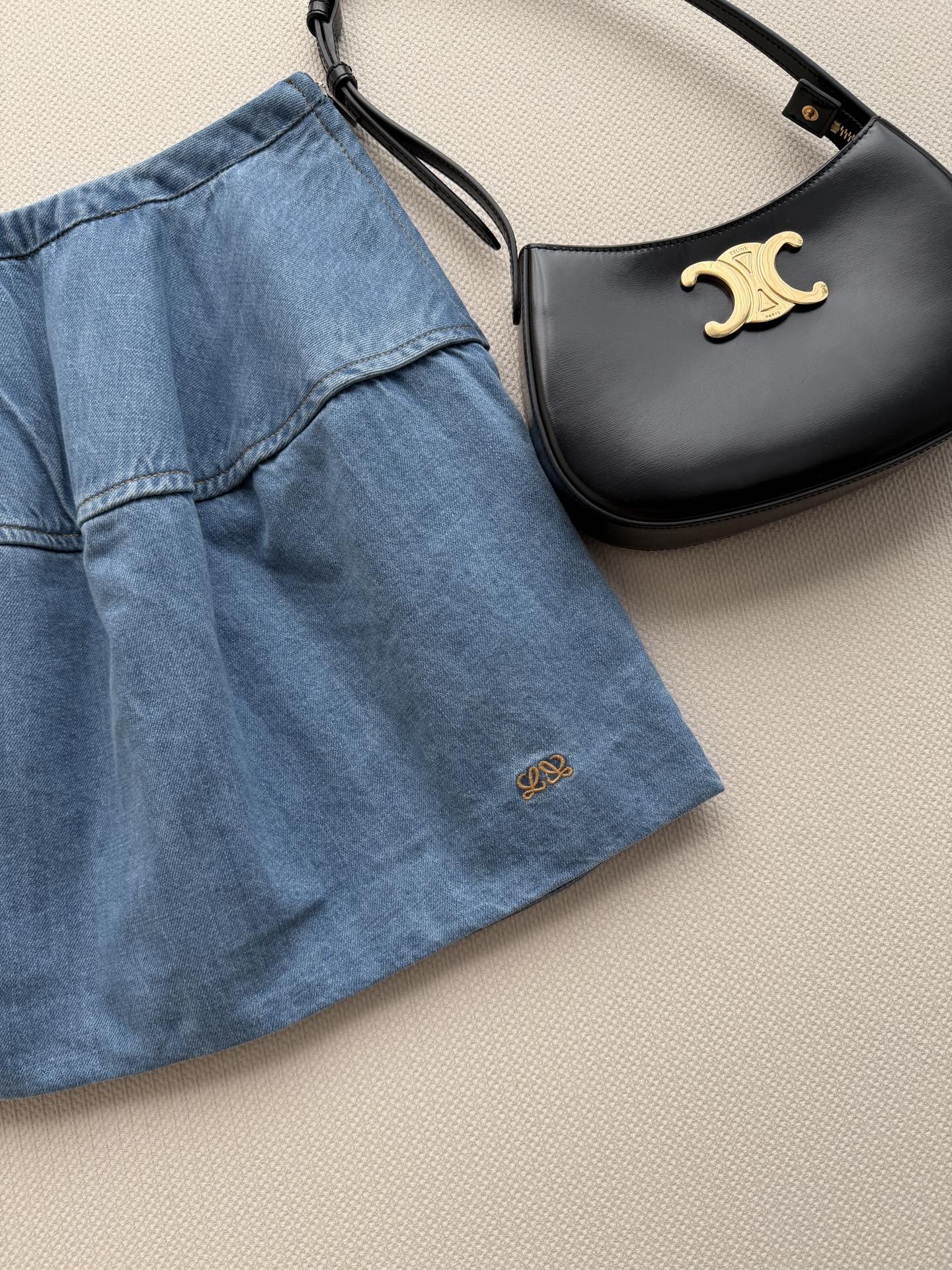 LOEWE 26S BALLOON DENIM SKIRT 547