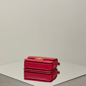 MINI CLAUDE 22 SHINY CALFSKIN CHERRY RED