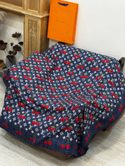 LV SCARF 140 CM IN SILK-CASHMERE BLEND 737269