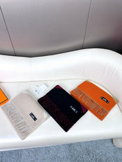 SCARF 190 CM IN RUST ORANGE MIX LIGHT YELLOW CASHMERE 370396