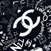 CHANEL 25S SCARF 90 IN SILK 730661