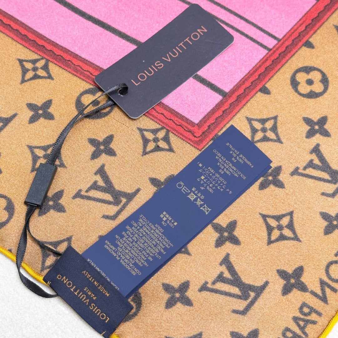 LV SCARF 90 CM IN SILK 737303