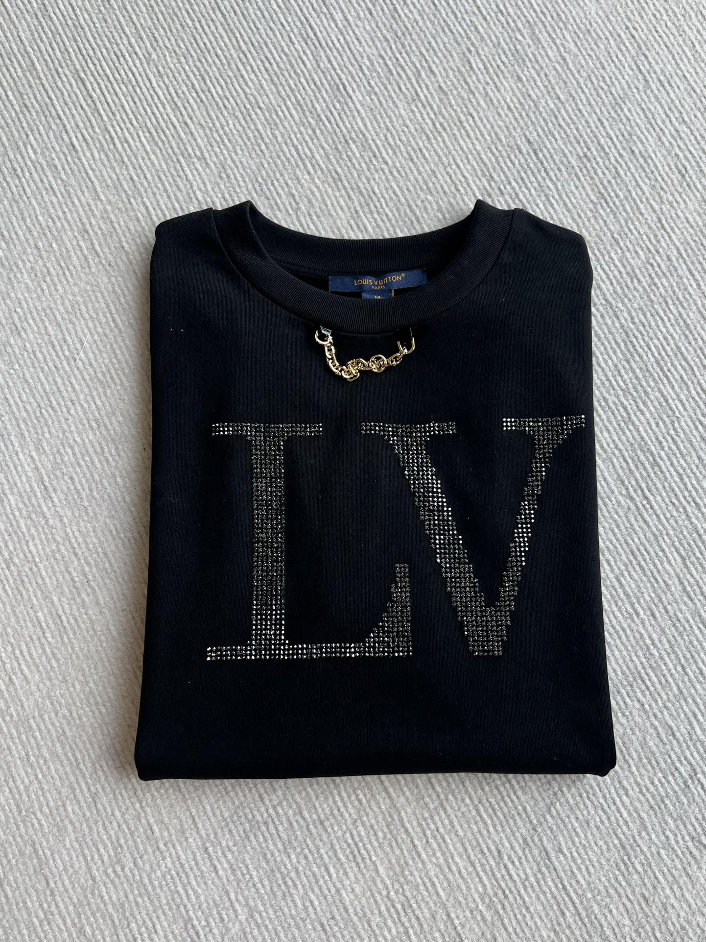 LOUIS VUITTON DIAMOND ROUND NECK SHORT SLEEVE T-SHIRT 275667