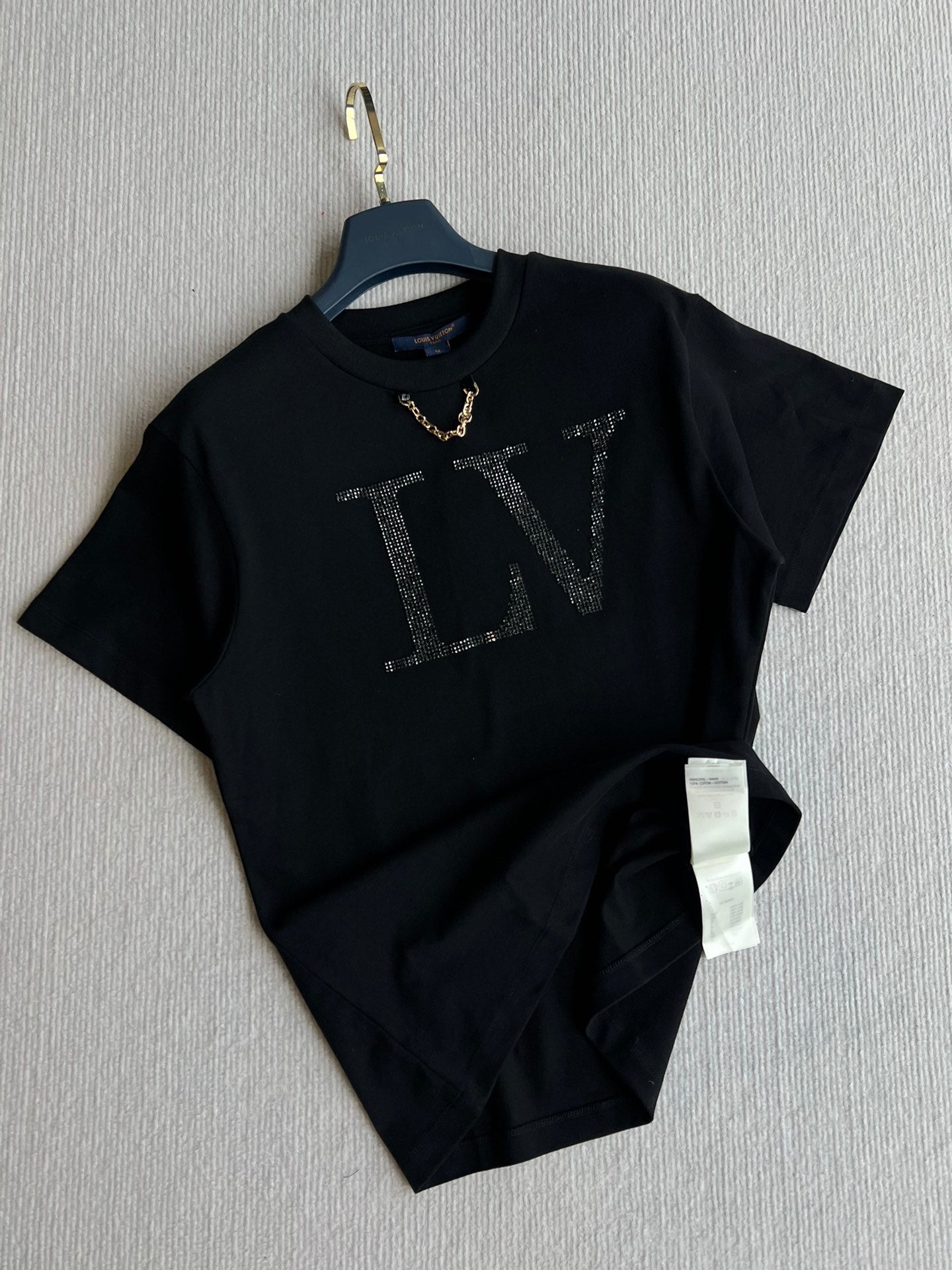 LOUIS VUITTON DIAMOND ROUND NECK SHORT SLEEVE T-SHIRT 275667