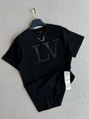 LOUIS VUITTON DIAMOND ROUND NECK SHORT SLEEVE T-SHIRT 275667