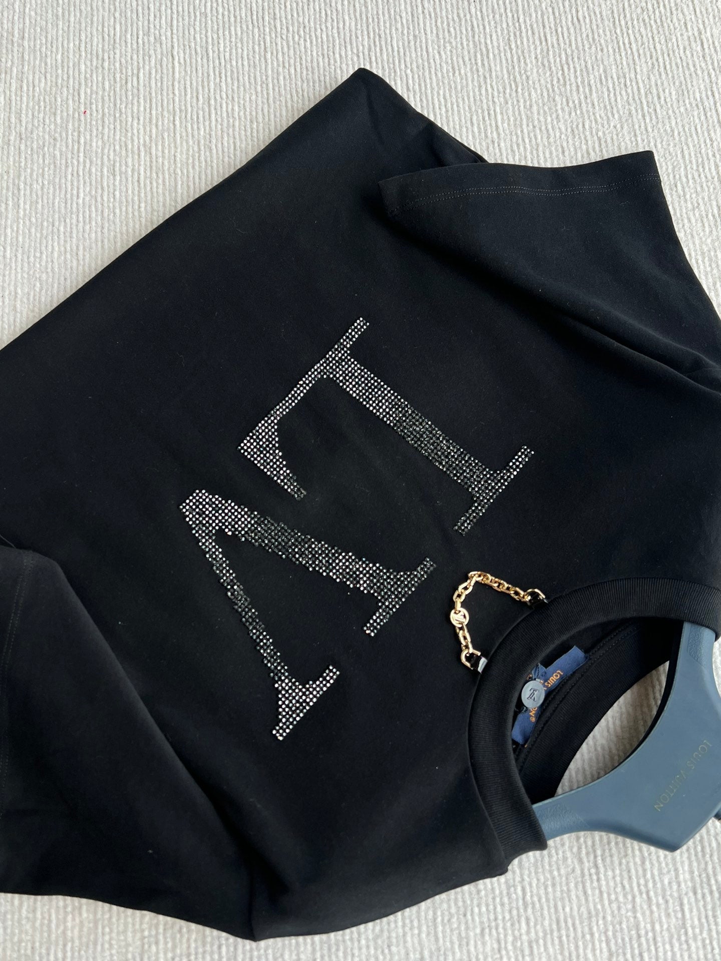 LOUIS VUITTON DIAMOND ROUND NECK SHORT SLEEVE T-SHIRT 275667