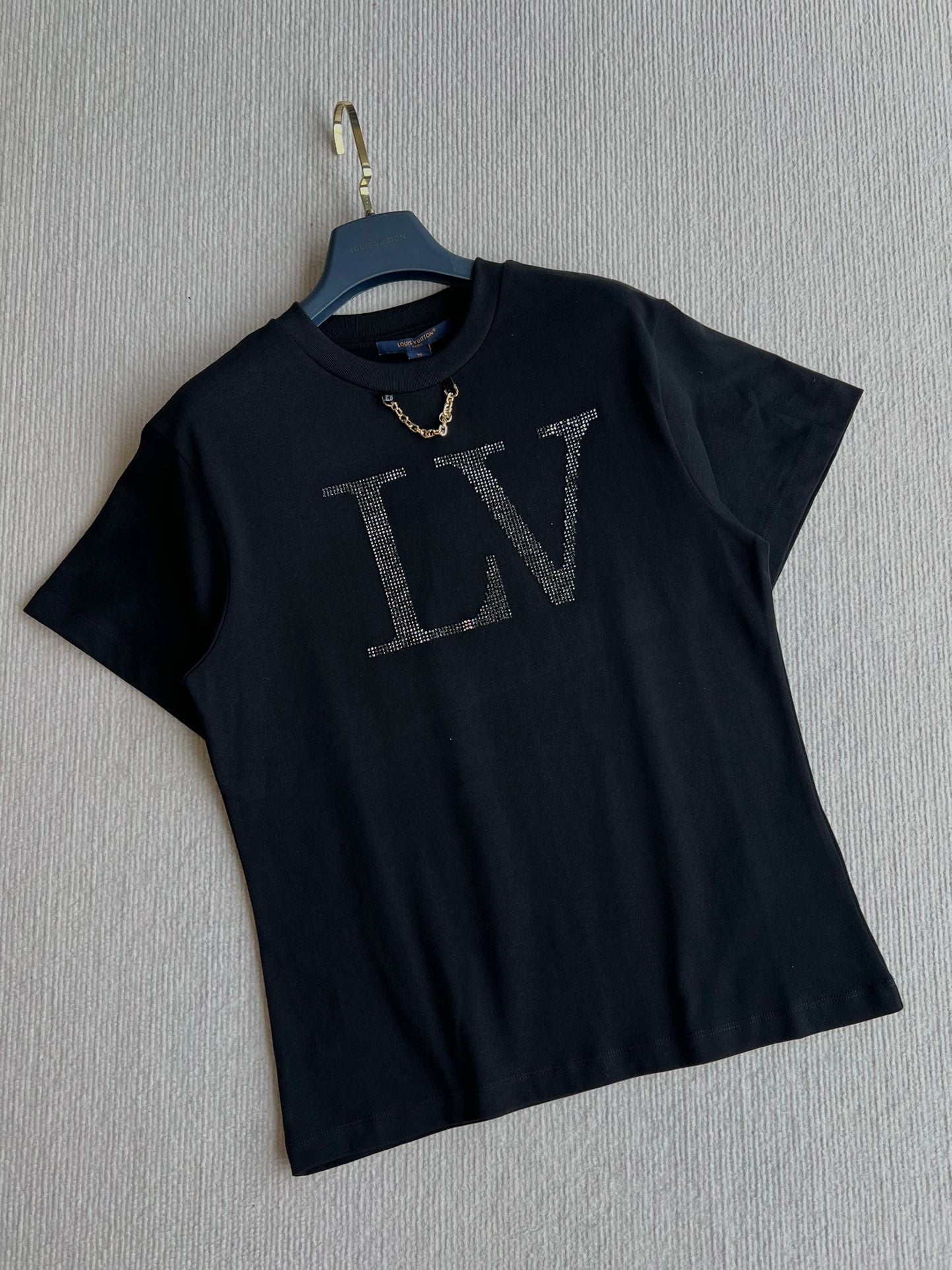 LOUIS VUITTON DIAMOND ROUND NECK SHORT SLEEVE T-SHIRT 275667