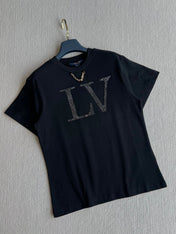 LOUIS VUITTON DIAMOND ROUND NECK SHORT SLEEVE T-SHIRT 275667