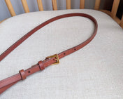 PRADA 25S BELT 10 MM IN REDDISH BROWN CALFSKIN 598369