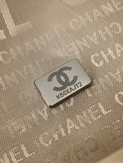 CHANEL 25S HOBO BAG 40 CM IN SILVER LAMBSKIN