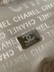 CHANEL 25S HOBO BAG 40 CM IN SILVER SMOOTH CALFSKIN
